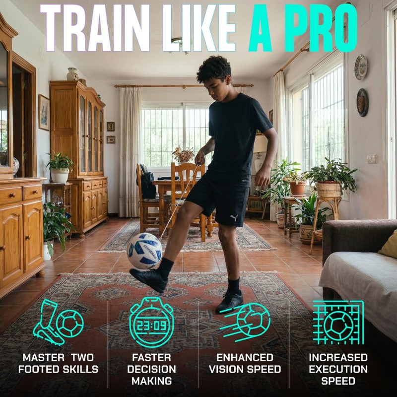 SenseBall Football Training Ball & App - Size 3, All-Level,