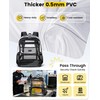 Vorspack Clear Backpack with TSA Lock, Large Clear Bookbag, Black