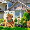 IsegMind Capybara Garden Flag Hello Sunshine Garden Flags, Cute Puppy