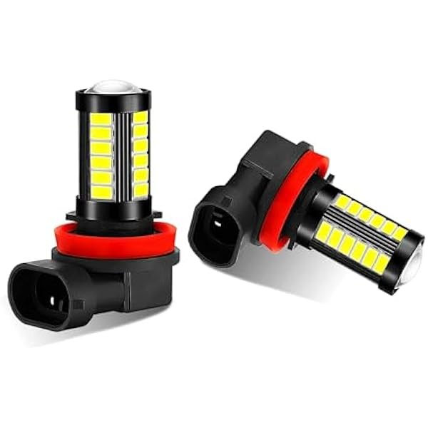 2 PCS H11 Car Led Fog Light Bulbs, 6500K Super