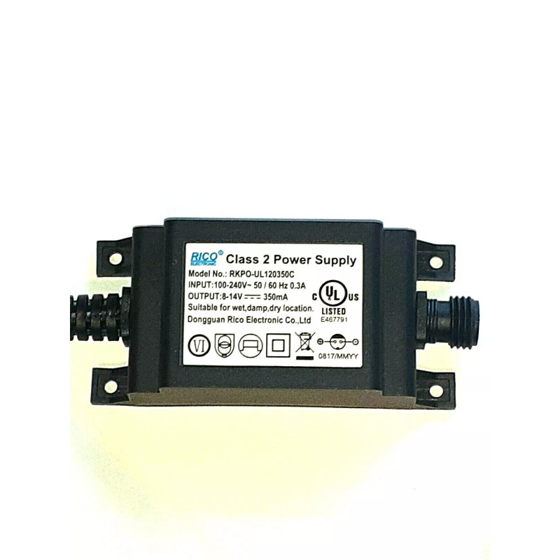 Rico Electronics Outdoor Led Lights AC ADAPTER 8-14V DC 0.35A