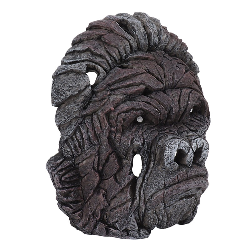 Gorilla Head Sculpture 6.3in Animal Head Figurine Resin Hollow Out