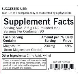 Kirkman Magnesium Citrate Soluble Powder - Hypo, 227gm/8oz