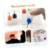 Mobestech 4sets Craft Glue Precision Tip Squeeze Bottle Plastic Oil
