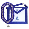 MASONIC BLUE LODGE OFFICER SENIOR DEACON APRON SILVER CHAIN COLLAR