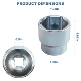 RMSPO 09953 Water Heater Element Socket - 1-1/2 Inch Hex x 1/2 Inch Drive - Heavy Duty Removal Tool for Residential & RV Electric Water Heaters - Fits Standard Screw-in Elements