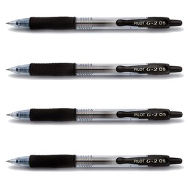 Pilot 4 x Gel Pens G2-05 Line Width 0.3 mm - Black