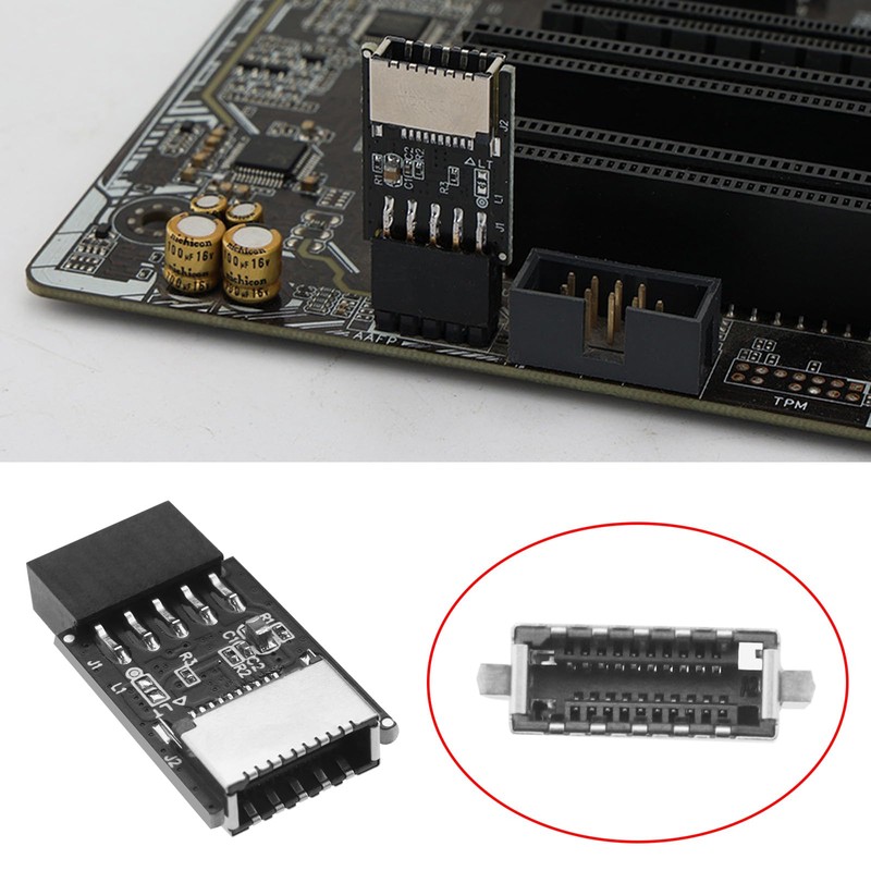 OTOTEC USB 2.0 Internal Header (9-Pin) to USB 3.1/3.2 Type-C