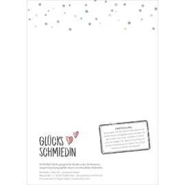 Glücksschmiedin - Motivational Bracelet in Pink with Silver Lotus Pendant and Saying Card, Handmade Locally, Metal