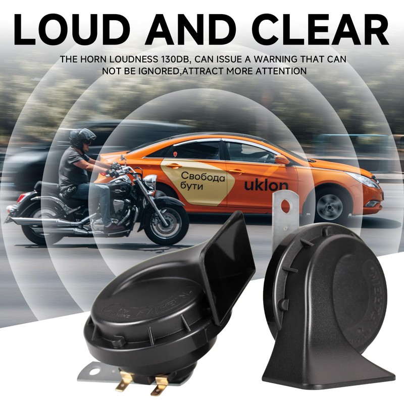 FARBIN Horns Auto Horn 12V Car Horn Loud Dual-Tone Waterproof