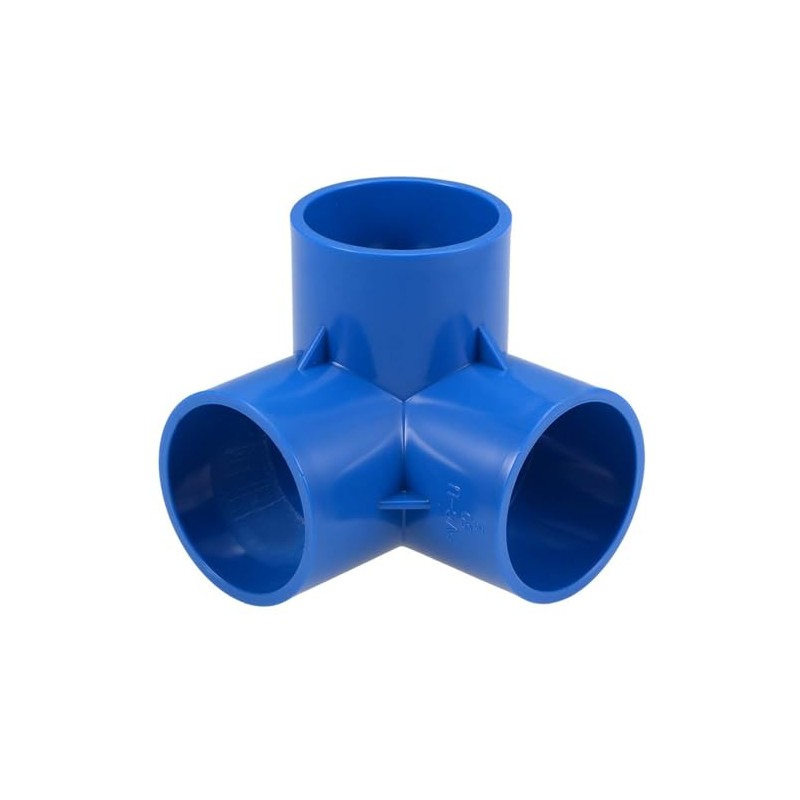 TOP-VIGOR 2Pcs 50mm 3 Way Elbow PVC Pipe Fitting, Tee