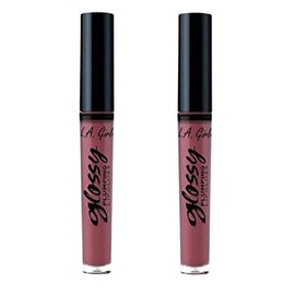 L.A. Girl Pack of 2 Glossy Plumping Lip Gloss, Luscious GLG927