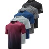 5 Pack Men’s Active Quick Dry Crew Neck T Shirts