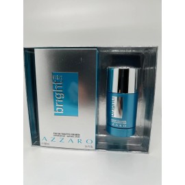AZZARO BRIGHT VISIT 2 PIECES SET : 3.4 EDT Spray +2.7 oz Alcohol Free Deodorant