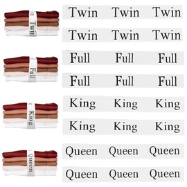 8 Bandas organizadoras de sábanas,correas elásticas para ropa de cama,etiquetas elásticas de lino para juegos de sábanas，para ropa de cama, organización de armarios，organización de Guardarropa（Mezcla）