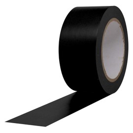 ProTapes Pro 50 Premium Vinyl Safety Marking and Dance Floor Splicing Tape, 6 mils Thick, 36 yds Length x 2" Width, Black (Pack of 1)