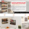 X-cosrack 4 Pack Spice Rack Wall Mount, Upgraded Connectable Seasoning