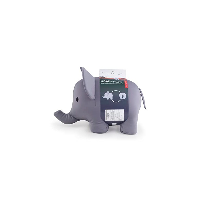 Zip & Flip Nackenkissen ELEFANT von Kikkerland Kuscheltier Kinder-Kissen Reise