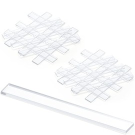 200 Pcs 0.040" X1/4" x 2" Clear Setting Blocks for Glass Shower Glass Shims Bulk Clear Plastic Setting Blocks for Mirrors Bathroom Shower Mounting Room Kitchen Window Spacer Construction Shim