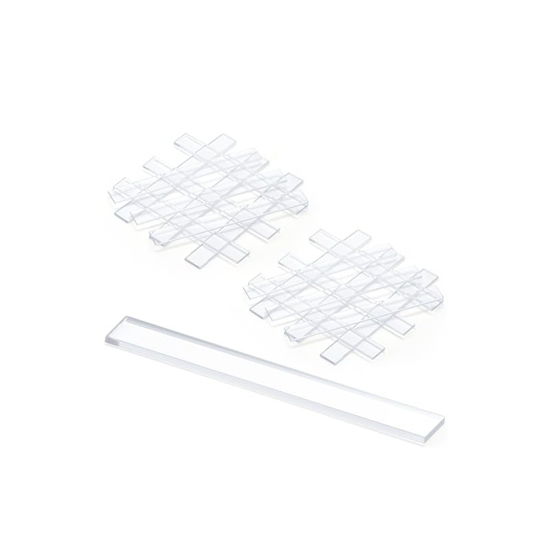 200 Pcs 0.040" X1/4" x 2" Clear Setting Blocks for
