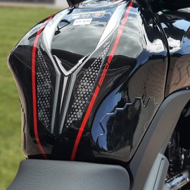 Resin Bike Motorcycle 3D Stickers Compatible with Kawasaki Versys 650 2021. Tank Protector Protection from Bumps and Scratches. Resin Stickers Metallic Effect - Gadget Moto