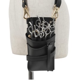 DEEDS Siena no.358 Black Gold Hardware Version 4 to 6 Scissor Case Hairdresser Trimmer