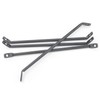 ITROLLE 4PCS Black Reinforced Legs Bracket Mounting Iron Plate Support