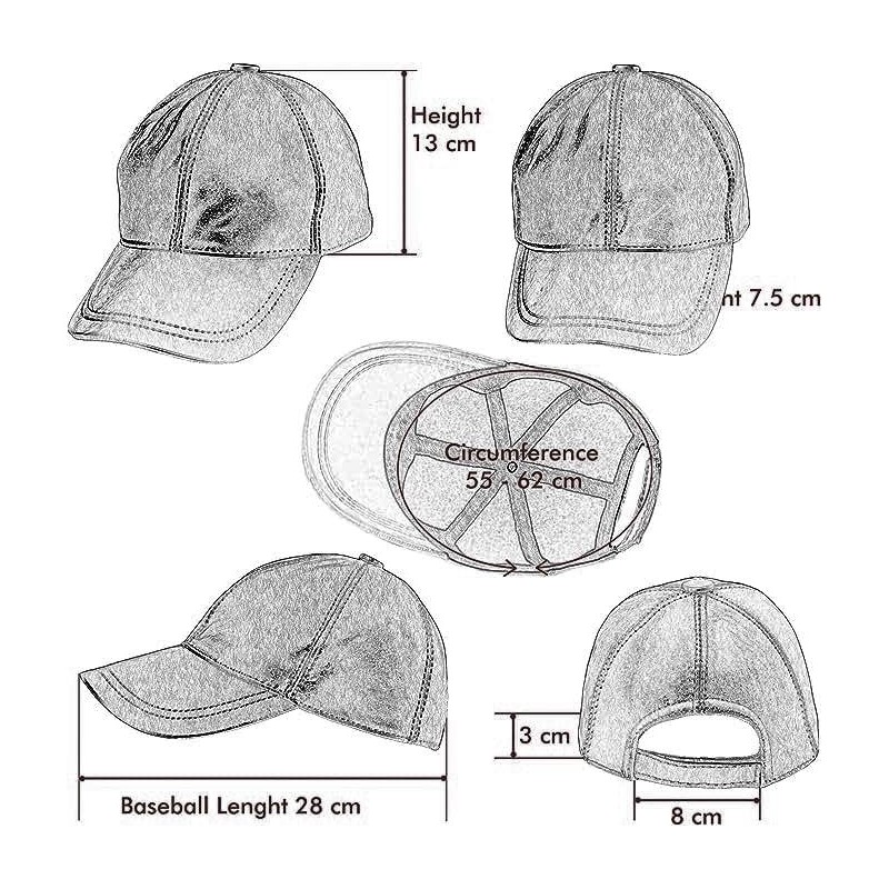 Lukkizara Genuine Leather Baseball Cap Adjustable Strap Plain Real Lambskin
