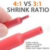 shengbowi Marine Heat Shrink Tube Sleeve 4:1 Black, Red Electronic