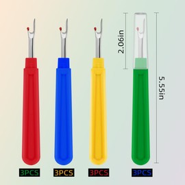 12 PCS Seam Ripper Stitch Remover Tool Sewing Thread Removing Seams Rippers Kit Removing Unwanted Hems and Seams Small Thread Cutter for Crafting Handy Embroidery Removing Tools Scissors Unpicker