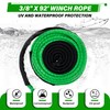 TYT Synthetic Winch Rope 3/8" X 92' with Hook, 27000LBS