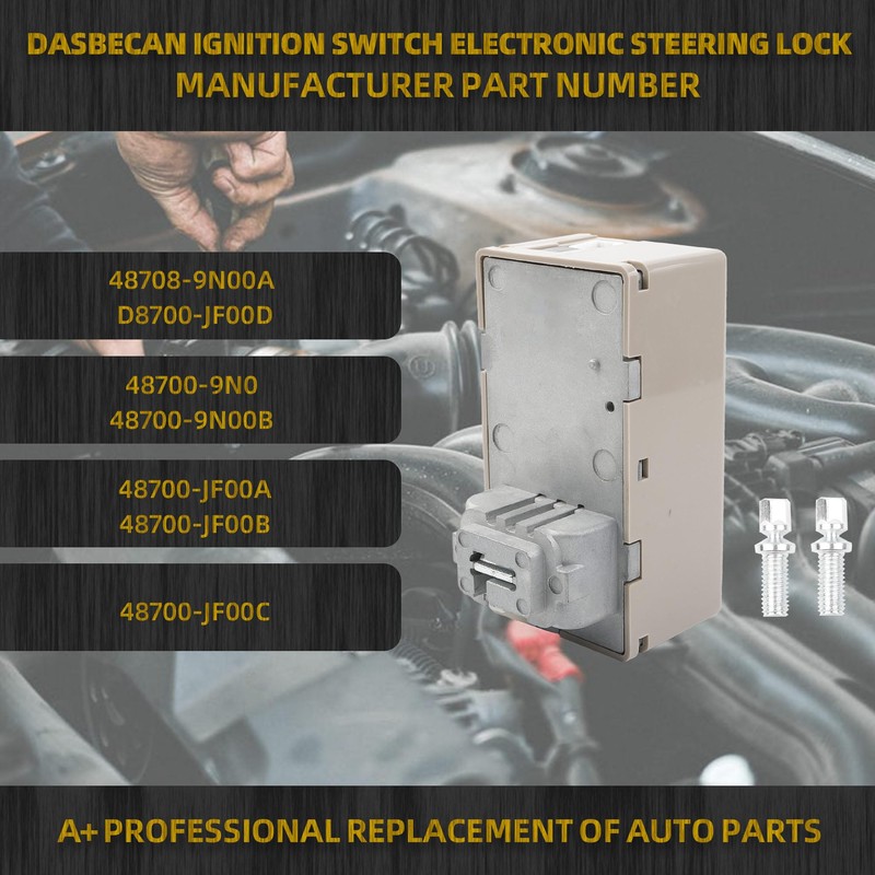 Dasbecan Ignition Switch Electronic Steering Lock Compatible with Nissan Altima