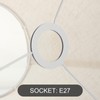 LIFKOME Linen Curtain Fabric Lampshade Replacement E27 Barrel Lampshade Linen
