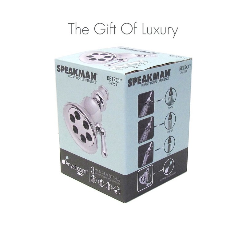 Speakman S-2254-PB Showerhead, 2.5 GPM, Polished Brass