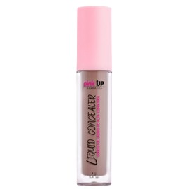 PINK UP | Liquid Concealer | Corrige imperfecciones con cobertura ligera y sin cuartearse | Acabado natural de larga duración | Corrector de ojeras | Contorno maquillaje | Hazel Gray | Modelo 401