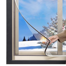 DIY Magnetic Window Insulation Kit Indoor Transparent Film for Heat and Cold (48"x44")