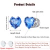 Spiritlele 12 Pairs Birthstone Magnetic Earrings Set Cubic Zirconia Clip