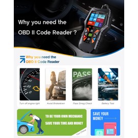 MOTOPOWER MP69040 Car OBD2 Scanner Check Engine Fault Code Reader Diagnostic Scan Tool, Black