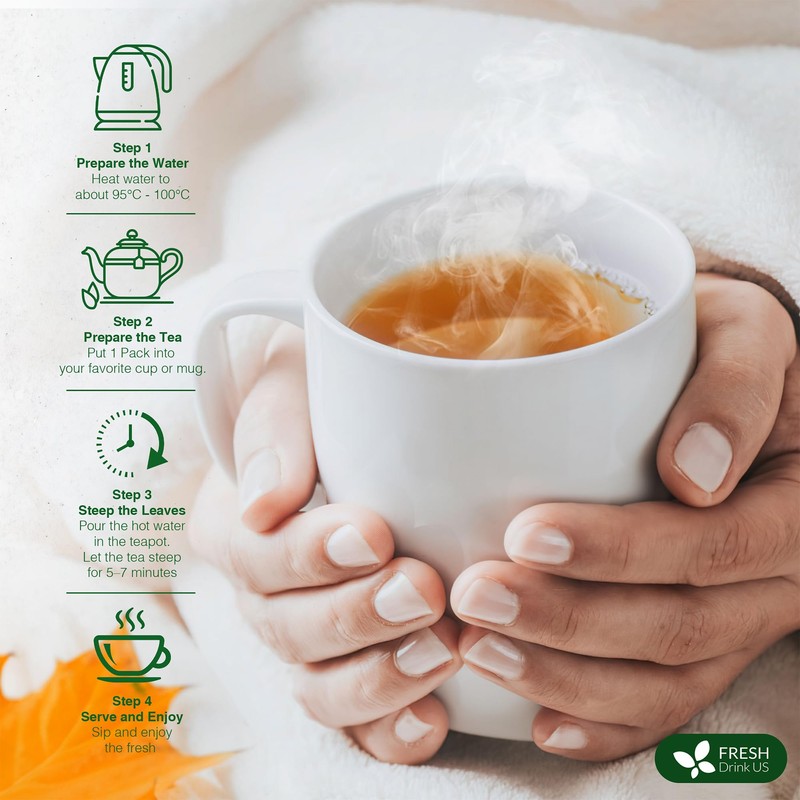 FreshDrinkUS, Premium Wormwood Tea - 75 Tea Bags - Handcrafted