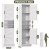 67" H Tall Bathroom Storage Cabinet with 2 Barn Doors