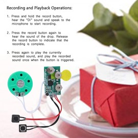 4 Minutes Re-recordable Voice Sound Chip, Record Voice Greeting Card Chip Recordable Voice Module, for Greeting Card DIY Audio Cards Gifts