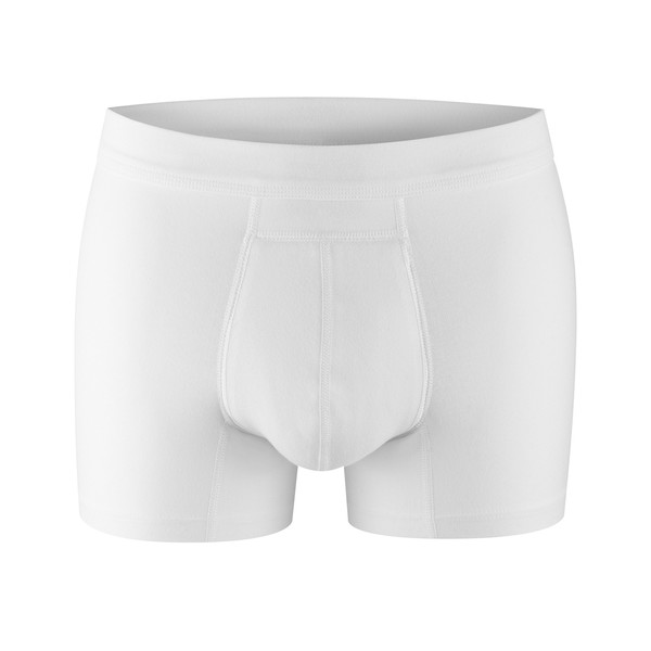 PROTECHDRY - Washable Urinary Incontinence Cotton Boxer Brief Underwear for Men with Front Absorbent Area (XX-Large, White)