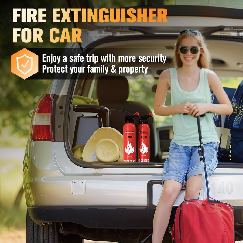 Upgraded 8-IN-1 Fire Extinguisher for Home Vehicle Car Kitchen Boat,