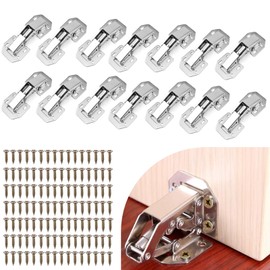 Cabinet Hinges with Screws, 14PCS Concealed Cupboard Door Hinges, 90 Degree Hinge for Kitchen Cabinet, Silent Close Hinges for Kitchen Cupboard Doors Bathroom