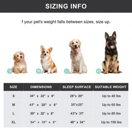 SIEMOUR 50" Lx32 Wx8 H Cooling Elevated Dog Bed for Large Dogs with Non-Slip Floor Protectors & Breathable Mesh, Raised Indoor & Outdoor Dog Cot Pet Hammock, Grey