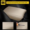 AOMSAZTO Beige Armrest Console Covers for CRV Honda 2017-2022 Leather