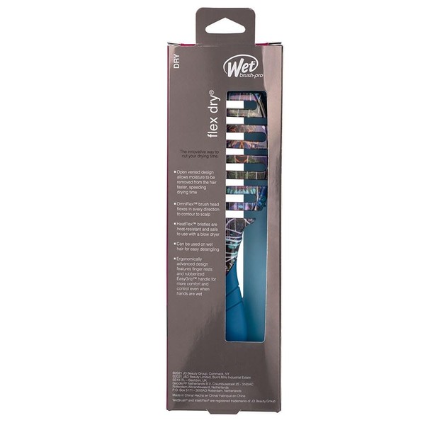 Wet Brush - Pro EasyGrip Flex Dry - Cepillo para el cabello, edición limitada, color azul y multicolor
