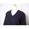 Wool blend sweater made in Japan unisex school students (L,