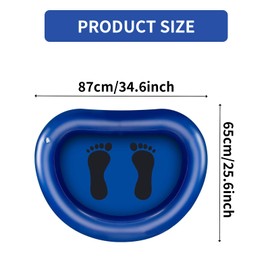 Aufblasbares Pool-Fußbad – Spa-Fußbecken, PVC, aufblasbares Fußbecken, Fußreinigungsbecken, saubere Sohle, Kies, Grasschnittmatte, Blau