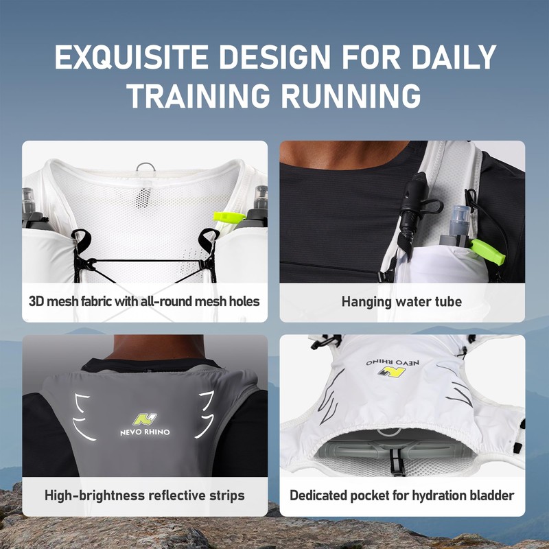 N NEVO RHINO Running Hydration Vest with 1.5L Water Bladder